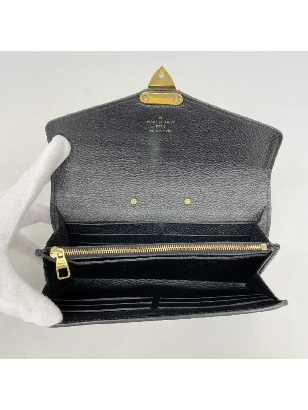 Louis Vuitton Wallet Monogram Empreinte Portefeuille Metis Noir